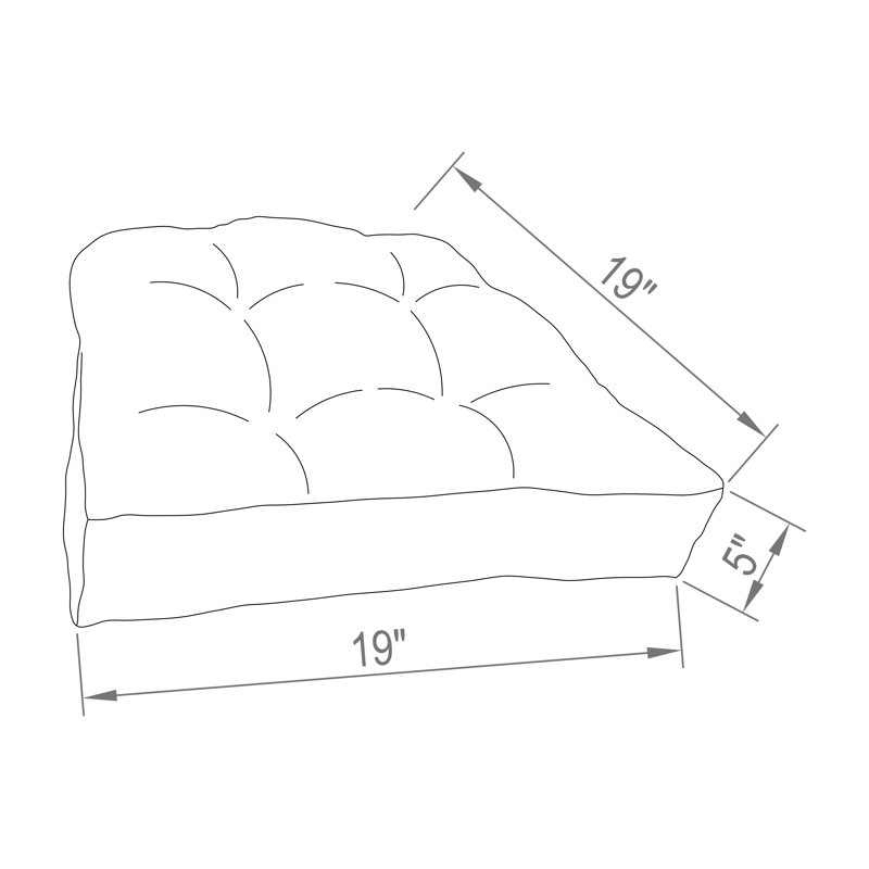 Bungalow Rose 19 X 19" Indoor/Outdoor Patio Tufted Seat Cushion Outdoor